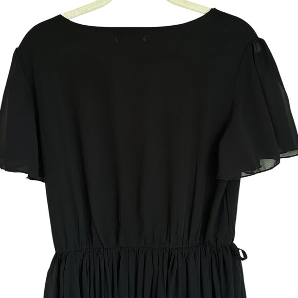 Baltic Born Ramona Black Maxi Dress Faux Wrap NWT Size M - Picture 6 of 9